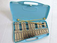 Pictured to the left is the Lyons 25- note xylophone (glockenspiel) with case. www.amazon.com lists this at $24.99.
