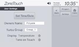 5.4 Temperature Display Touch the radio button of to enable or disable the temperature display on the touch screen.