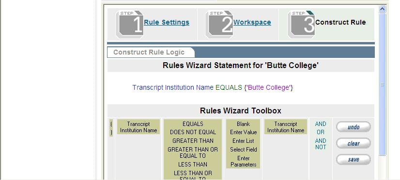 d. Enter the college name EXACTLY as it appears in etranscript California: in this case, Butte College.