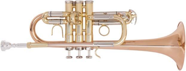 additional tuning and valve slides to allow the trumpet to be tuned to Bb D/Eb TRUMPET OUTFIT Clear lacquered