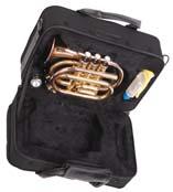 The pocket trumpet features a bell and lead pipe in rose brass and a handy throw on the main tuning slide to