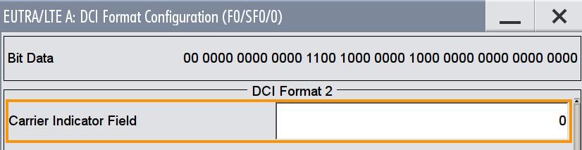 LTE Advanced Carrier Aggregation with 2x2 MIMO Fading Simulation Settings In the first row, touch Config to open the DCI Format Configuration menu.