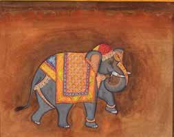 56 Study of four Royal Elephants, perhaps from a larger dispersed album, on paper [probably Rajasthan,