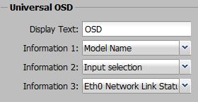 When enabled, enter a number into the How many seconds should Input Switch OSD be displayed? field or use the Up and Down arrows next to the field to select a number from 0 to 300 seconds.