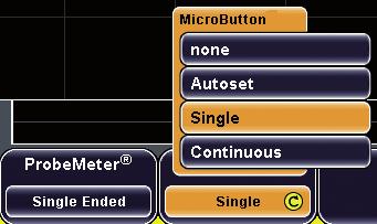button. Menu for configuring the micro button.
