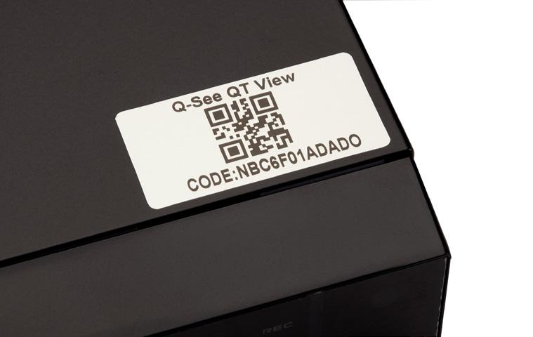 Scan the QR code displayed on the label on top of your DVR with your mobile device.