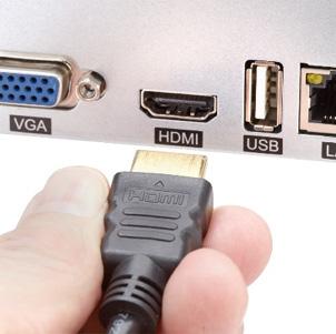Connect the other end of the HDMI cable to the monitor or TV. A3.