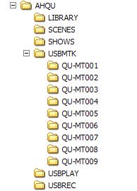 Use the Setup / Utility / Qu-Drive screen. This clears the drive and sets up the Qu directory structure.