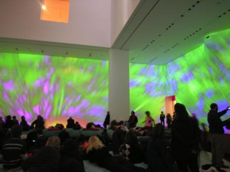 This piece, Pour your Body Out, installed at MOMA in 2009, transformed the atrium at the museum into a sensual experience