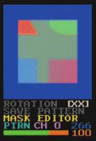 3 Select MASK EDITOR by pressing or. MASK EDITOR is displayed in yellow. 4 Press for 3 seconds or more. MASK EDITOR is executed and the mask edition menu is displayed.