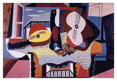 Pablo Picasso, Still Life with Mandolin and Guitar, 1924.