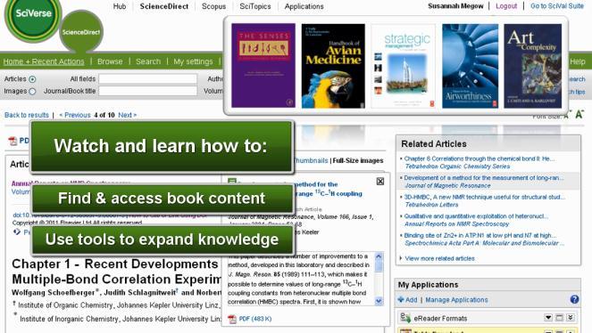 » Instructions for ScienceDirect epub & Mobi downloads Library Resource Kit, Including:» An ebook Tutorial to help your library get started using online books on ScienceDirect.