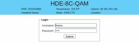 6 HDE-8C-QAM with Option Section 6 - Configuring the Unit 6.