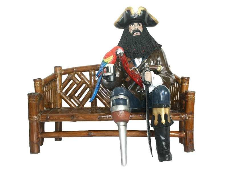 789 - Black Beard Pirate On Bench 790 - Pirate Lady Killigrew -