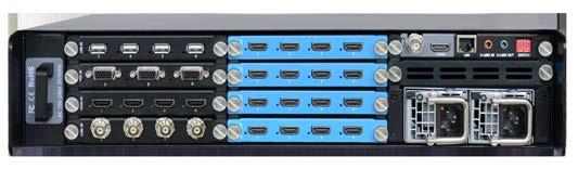 SmartSlot Fully Modular Design Throughout Input & Output along with Comm. and Preview cards feature RGBlink SmartSlot technology.