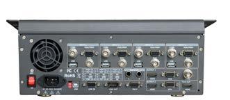 Four Independent Input Channels Each channels is separately selectable for any one of four input types VGA, CVBS, USB, and either HDMI or SDI (depending on model).