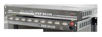 DXP D0404 Providing simply DVI routing in a compact 1RU form factor, each of four outputs can have any one of the four inputs selected / routed