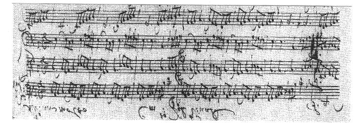 To the right is what an 18th century publication of Vivaldi's music looked like. However, many of the works existed only in handwritten manuscript single copies and were thought to be lost.