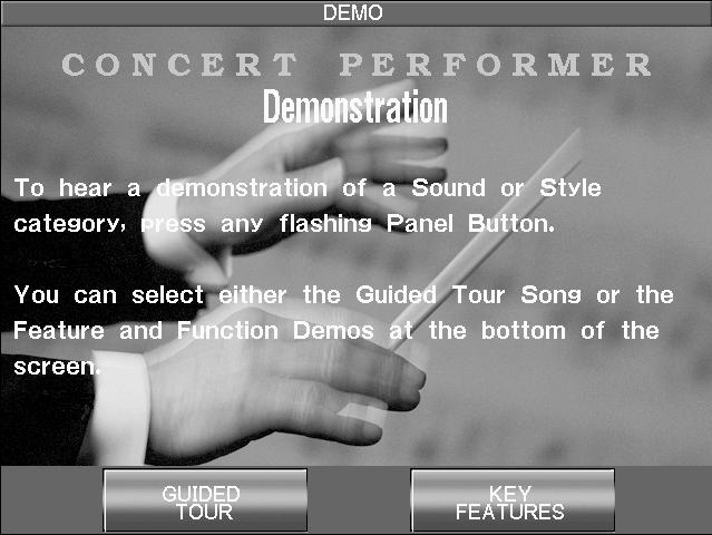 3) Using the Demonstrations Page 17 There are five types of Demonstrations programmed in the CP piano.