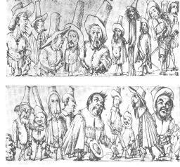 Frano Dulibić Annibale Carraci (1560-1609), Karikature Utjecaj na izbor glagola caricare za pojam karikature, mogao je imati bliski pojam carattere (tal. karakter), ili španjolska riječ cara (lice).