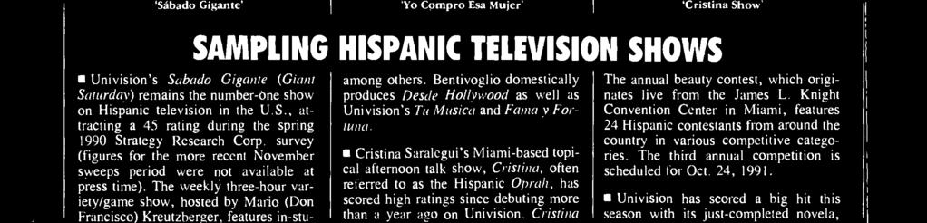 Cristina was the number -eight show among all households in the spring 1990 Strategy Research Corp.