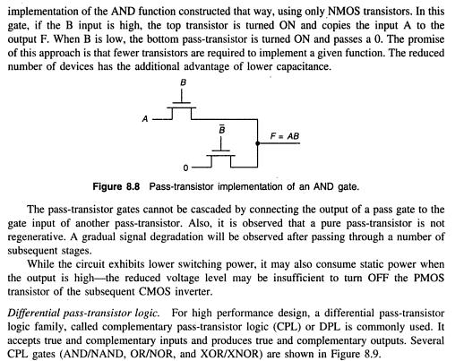 3. Discuss in detail the characteristic of CMOS Pass Transistor Logic.