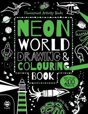 FLUORESCENT DRAWING & COLOURING BOOKS