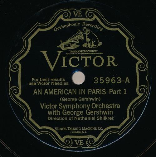 First recording of An American in Paris, c. 1928. Wikimedia Commons. Bibliography Carnovale, Norbert, George Gershwin: A Bio-Bibliography (Greenwood Press 2000).