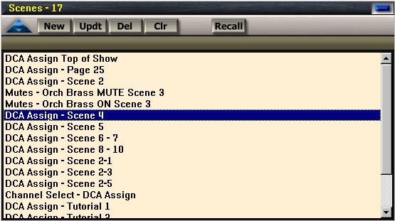 I now have my Mute and UnMute Scene inserted that would be in the correct order for the performance.