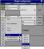 Assign an Input Source to the plug-in Click the plug-in s INPUT menu button to select an input source.