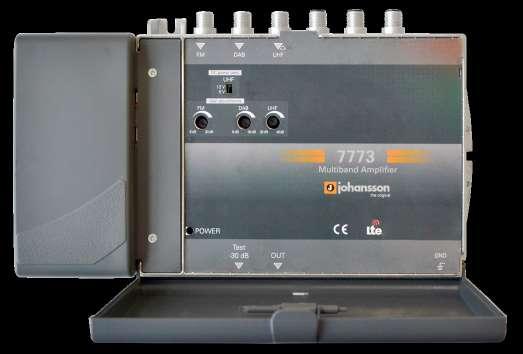 Amplifiers 7773(UK) - 7774(UK) - 7775(UK) Multiband Amplifiers The new distribution amplifiers from Johansson set the new standard!