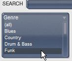 When Auto-preview is enabled, simply select a Groove to audition it. Category filters 4 category filters are available to narrow down the Groove list, to make it easier to find what you need.