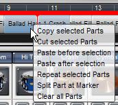 6:6 Manipulating Parts on the Drum Track Selecting Parts Click on a Part to select it.