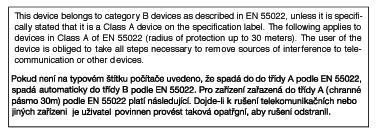 RETURN TO TOP OF THE PAGE EN 55022 Compliance (Czech Republic Only) RETURN TO TOP OF THE PAGE MIC Notice (South Korea Only) Class B Device Please note that this device has been approved for