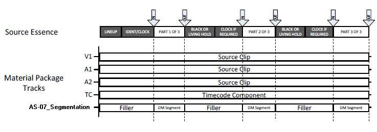 Illustrative examples of program segmentation. Top: single-part program with run-in followed by a single program segment.