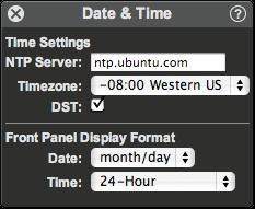 Date & Time settings panel corresponding Enable box. This button is disabled while modifying settings.