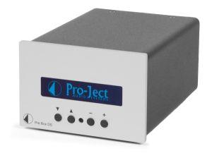 Pro-Ject Box Design DS-LINE Pre Box DS improved Stereo line preamplifier 4 stereo line inputs (RCA) 1 Pre-Out, Subwoofer-Out, Record-Out IR remote for input, volume, on/off 12 volts trigger output