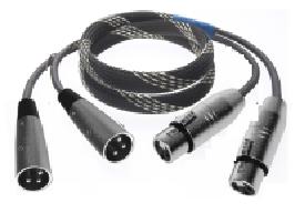 Interconnect cable, 2x XLR or RCA phono plugs > 2x XLR or RCA  RCA SI / XLR SI - Electrically shielded with conductors made of pure
