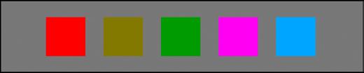 In Fig 8, all colors have the same luminance, but the more saturated colors are perceived as brighter.