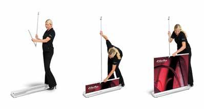 Retractable displays/roll-ups Easy to