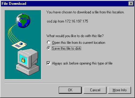 2: File Download Dialog Box Clicking on option Open this file from its current location and Clicking OK
