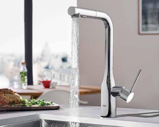 The extended comfortable spout height embodies minimalist beauty in its purist form,