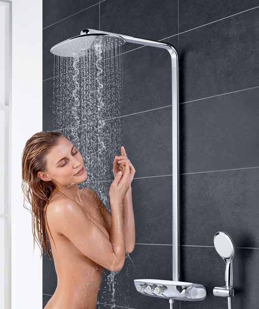 SMARTCONTROL EXPOSED THE SMARTER WAY TO ENJOY WATER Enjoying a refreshing personalised shower has never been easier. Just push the button to choose your preferred shower spray and enjoy.