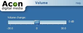 26 AudioLava User Guide 5.1 Audio Effects 5.1.1 Adjusting the Volume The volume adjustment tool allows you to change the volume of the recording. The only parameter is the volume change in decibel.