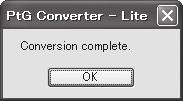 Follow the on-screen instructions to install the software. When deleting PtG Converter-Lite (Uninstallation) When uninstalling PtG Converter-Lite, it should be ended in advance.