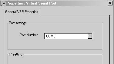 Figure 12: The Virtual Serial Port Manager Window 2.
