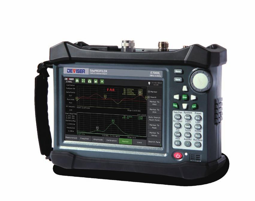 Site PROFILER E7000L Series Handheld Cable & Antenna Analyzer Introduction Site PROFILER is the most trusted, reliable, and preferred cable and antenna analyzer by outdoor and indoor coverage project
