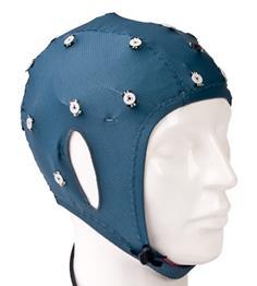 Measure the circumference of the head to determine the cap size: Small (50-54 cm) Medium (54-58 cm) Large (58-62 cm) Place the NeXus EEG Cap on the clients head.