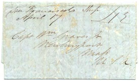 San Francisco s First Postmark Manuscript March to June 1849 San Francisco Post Office first postmark was a manuscript marking and was first used on March 15, 1849 Town, rate and date all in