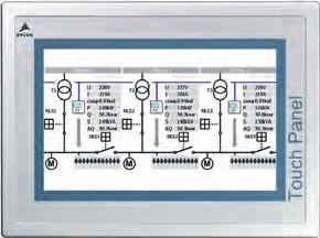 Accessories for PF Controllers Accessories: Touch Panel VIP-3-TP for coupling of 3 compensation-systems with PF-controllers BR7000-I/S Characteristics Dimensions (w x h x d): Front 212 x 156 x 6 mm